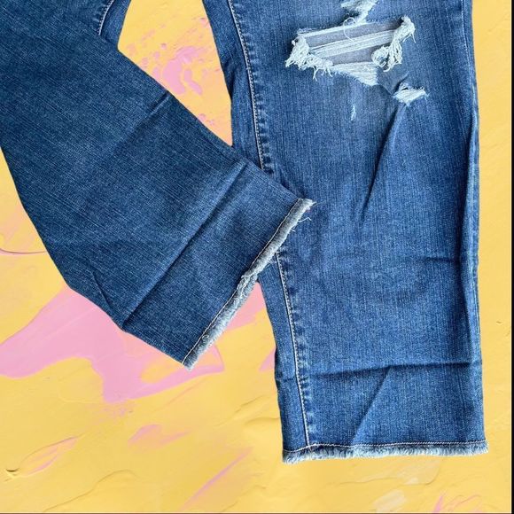 Torrid Medium Wash Eco Vintage Stretch Crop Boyfriend Jeans Size 22 NWT - Picture 9 of 14